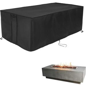 Fire Pit Cover Rectangular 56 Inch,Propane Gas Fire Pit Table Cover,Outdoor Waterproof Firepit Table Cover - 56 x 27 x 15 Inch