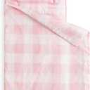 Wake In Cloud - Cot Nap Mat with Pillow and Blanket, for Toddler Kids Boys Girls in Daycare Kindergarten Preschool Pre K with Elastic Corner Straps, Buffalo Check Plaid (52"x 22")