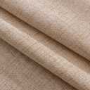 F-CHU Boho Linen Curtains 96 Inches Long 2 Panels Super Soft Light Filtering Country Rustic Semi Sheer Farmhouse Curtain Rod Pocket Beige Curtains 52x96