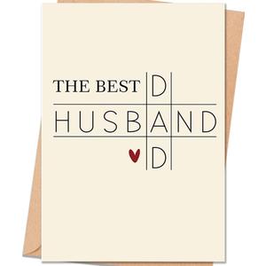 Fathers Day Card Gift for Dad, Father's Day Card for Husband, 5.3 x 8 inches