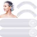 Retisee 2000 Pcs Disposable Shower Caps Bulk 18.2 Plastic Clear Hair Caps Elastic Large Thick Waterproof Bath Covers for Women Hair Care Cleaning Supplies Spa Hotel Salon Home Travel Accessories