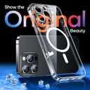CANSHN Magnetic Compatible with iPhone 16 Pro Case Clear, Upgraded [Full Camera Protection] [Compatible with Magsafe] Non-Yellowing Protective Shockproof Bumper Phone Cover 6.3 Inch - Clear