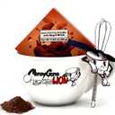 Hot Chocolate Mug Set, Oversized Ceramic Coffee Mug and Hot Chocolate Powder Set, Large Ceramic Cups Hot Cocoa Mugs Set as Gift Idea for Christmas and New Year (Chocolate Man)