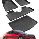 DiffCar for Ford Mustang Mach E Floor Mats 2025 2024 2023 2022 2021 (NOT for Ford Mustang), All Weather Custom Fit for Mustang Mach E Accessories (Trunk Base Upper Only), TPE Car Rubber Mats for Car