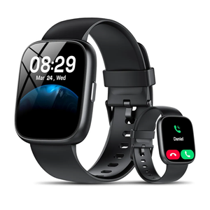 Smart Watch with Alexa Built-in, 1.83" HD Touchscreen Fitness Tracker with Bluetooth Calling, Fitness Watch with Heart Rate/Sleep Monitor, 120+ Sports Modes, IP68 Waterproof Smartwatch for Android iOS