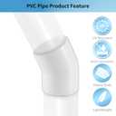 2 Inch 22.5 Degree PVC Elbow Pipe Fitting, 2" PVC Corner Adapter SCH40 Furniture Build Grade, for Home Sewer Plumbing Water Line