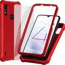 Ailiber Case for Gabb Phone 4, Phone 4 Cell Phone Case with Screen Protector, Dual Layer TPU Bumper Protective, Rugged Silicone Scratch Resistant, Military Grade Shockproof Cover-Red