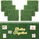 Luyue 6PCS 2020 Boxwood Panels, Artificial Grass Wall Panels Fake Greenery Backdrop Wall Grass Backdrop Artificial Plant Walls for Outdoor Indoor Garden Fence Backyard