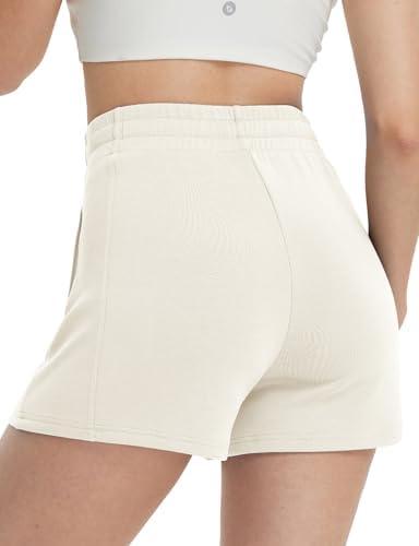 baleaf Women's 12" Long Bermuda Shorts Knee Length Cotton Athletic Shorts Sweat Casual Lounge Walking Summer, L