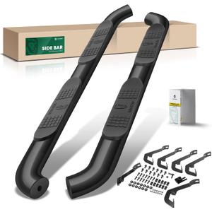 YHTAUTO 4 Inch Running Boards Side Steps Fit Chevy Silverado & GMC Sierra 1500 LD/2500 HD/3500 HD 1999-2019, Extended/Double Cab (Excluding C/K Classic), Truck Cab Side Bars