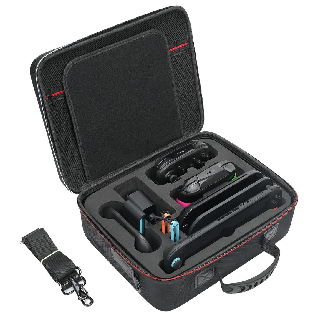 Diocall Carrying Case Compatible with Nintendo Switch 2 2025, Hard Travel Case Fits Switch 2,2 Pro Controllers, Joy Con Grip, Power Adapter and Cables