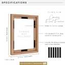 MCS Canvas Float Frames 11x14 Frame, Walnut Woodgrain for Finished Canvases, Vertical & Horizontal Wall Hanging Large with Adhesive for Canvas Paintings (1-Pack), 11x14 without Mat