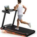 Treadmills for Home, 3.0HP Quiet Brushless Foldable Treadmill with Incline, Small Space Portable Running Walking Machine, 300/240 Lbs Capacity with 12 Preset PROG, LED Display and Phone Holder