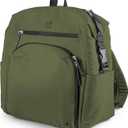 JuJuBe Modern Diaper Bag Backpack with Portable Changing Pad, Stroller Straps, Large Travel Backpack for Boy or Girl, Carrying Baby Bottles, Wipes, Diapers, Pacifiers, Olive, Mother's Day Gift