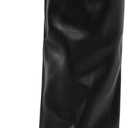 Modatope Knee High Boots Women Fold Over Boots Wedge Heel Slouchy Tall Boots Zipper Pointed Toe Dress Fall Long Boot for Women,10