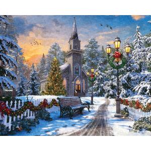 Springbok 1000 Piece Jigsaw Puzzle Holiday Church - Made in USA