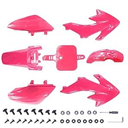 PRO BAT 7 PCs CRF50 Plastic Fender Kit XR50 Fairing Fender Kit Motorcycle Complete Fender Fairing Body Work Kit Fit for CRF 50 XR 50 SDG SSR 107 110 125 Pit Dirt Bike, Pink