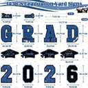 Graduation Decorations 2026, 14PCS Blue Graduation Yard Sign, Congrats Class of 2026 Yard Signs for School or College Grad Party, Outdoor Lawn Decorations, Front Yard Decor Supplies
