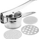 Zerodeko 1set Stainless Steel Potato Ricer and Masher Multi-functional Kitchen Tool for Mashing Potatoes Sweet Potatoes and More Easy to Clean Comfortable Grip for Smooth Purees