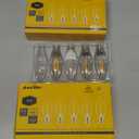 Ascher E12 Candelabra LED Light Bulbs 60 Watt Equivalent, Daylight White 5000K, Non-Dimmable, 550 Lumen, Clear LED Filament Candle Bulbs, Pack of 10