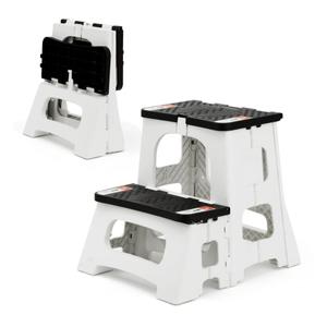 STOODER Folding Step Stool, 2-Step 8" 17", Non-Slip, 300lb Capacity