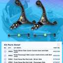 4Pcs Front Suspension Kit Lower Control Arms w/Ball Joints & Sway Bar Links Compatible with 2011-2014 Hyundai Sonata 2.4L (Without Sport Suspension), K622360 K622361 K750436 K750437