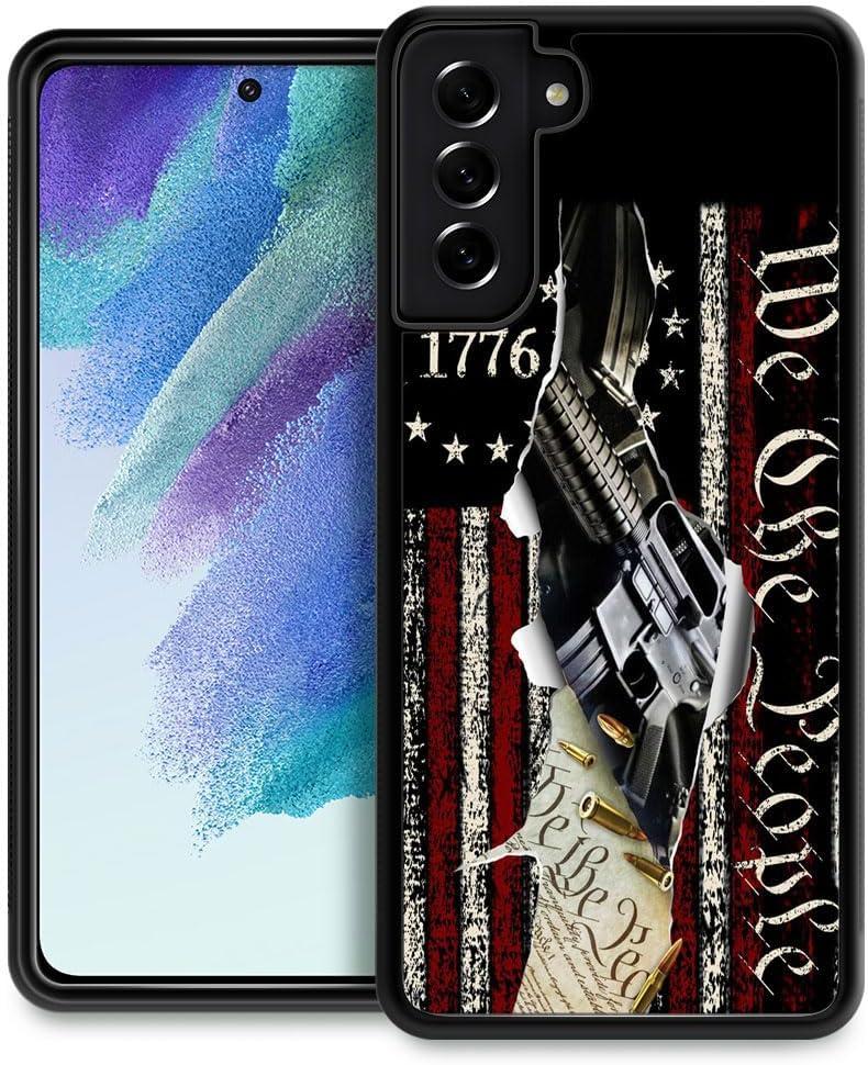 DJSOK Compatible with Samsung Galaxy S22 Plus CaseDesign Pattern Back Bumper Anti Scratch Reinforced Corners Soft TPU Caver,Cases for Men Women-Classic American Flag 1776 We The People
