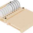 HOUSE AGAIN 16.9" Cutting Board and Dish Drying Rack 2-in-1 for Kitchen, 100% Organic Bamboo Heavy Duty Wood Dishes Organizer Wooden Chopping Board Set with Juice Groove, Included 4 x Silent foot pads