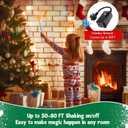 Brightown Christmas Tree Remote Control with Magic Wand - Wireless Light Switch for Kids to Turn On Lights, 50-80 Ft Range, Plug in with Music & Flashing Lights for Xmas Decor
