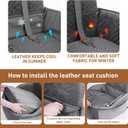 Anywish Dog Car Seat for Small/Medium Dogs Up to 30 lbs, Memory Foam Dog Booster Car Seats with Waterproof PU Cover, Pet Seat with Storage Pockets & 2 Safety Belt for Travel(Grey)