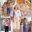 LessonZoo 3 Pack Girls' Capri Pants, 3-Color, 9-10 Years