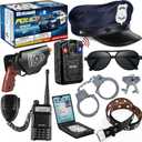 9Pcs Police Toys, Police Costume Accessories for Kids, Cop Costume Accessories, Toy Handcuffs, Police Hat, Police Officer Costumes Gear for Kids, Birthday Gift for Kids Boys Girls