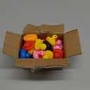 31 Pcs Multicolored Mini Multicolor Rubber Ducks Baby Bath Ducky Bathtub Pool Squeaky Little Duck Toys for Shower/Party Decoration Supplies/Birthday (1.5"x 1.4" x 1.2")