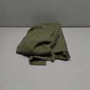 LAMIT Olive Green 72 inch Linen Curtains for Living Room 2 Panels, Linen Textured Light Filtering Semi Sheer Back Tab and Rod Pocket Christmas Curtain Panels for Bedroom/Farmhouse, 52 x 72 Inch