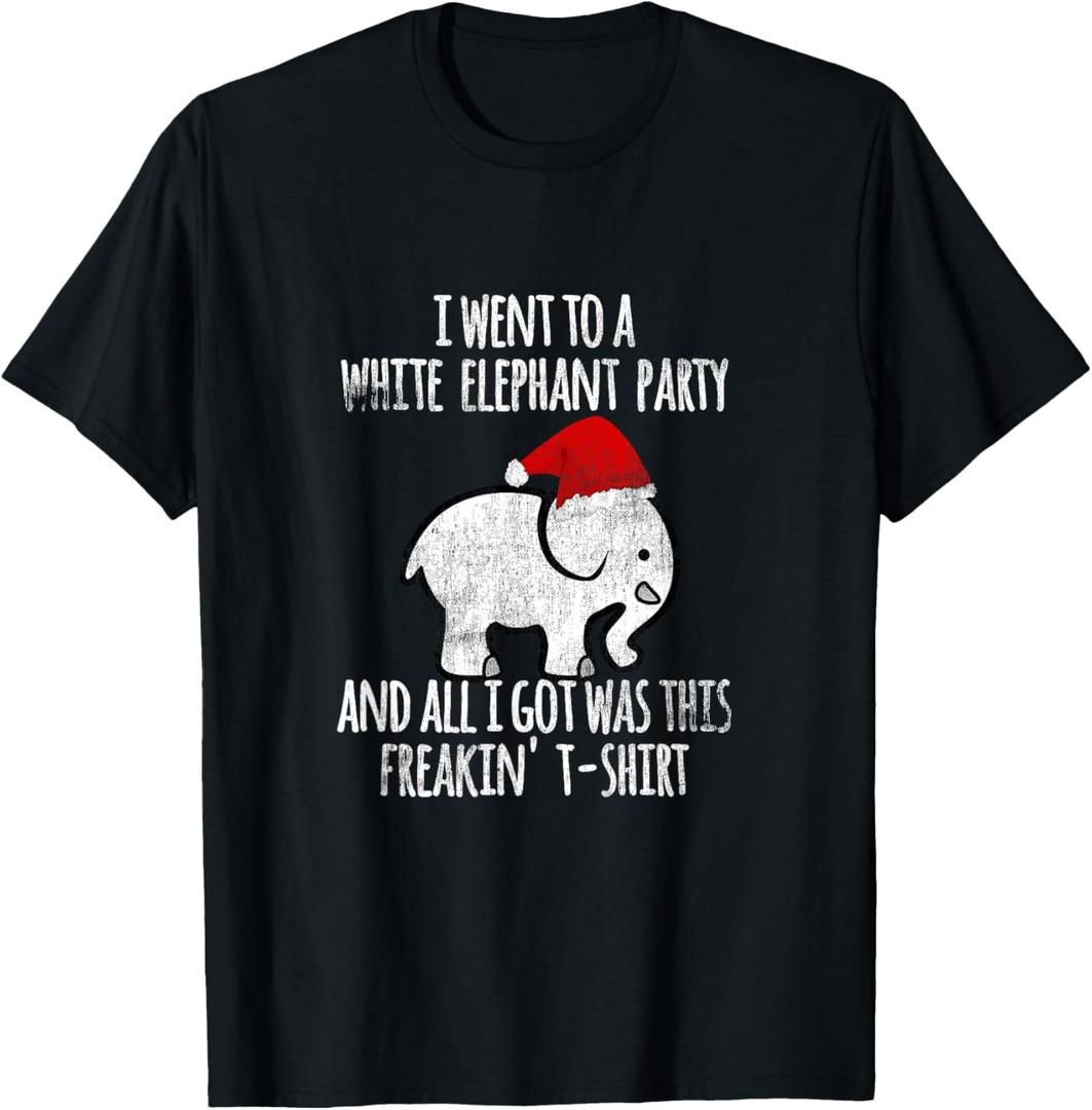 White Elephant Christmas Fun T-Shirt Gift Exchange Contest T-Shirt, Size: 2XL