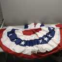 2x4 Ft American Pleated Fan Flag, Patriotic Half Fan Bunting Flag, Indoor Outdoor for 4th of July Decoration Memorial Day (Set of 5)