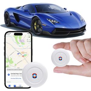 GPS Tracker for Vehicles, Cars & Kids–Real-Time Tracking with Worldwide Coverage | No Monthly Fee & No SIM Needed | IP67 Waterproof | Long Battery Life | Compatible with iPhone & Android