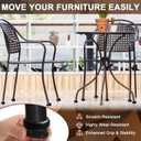 Threehoney 24 Pack 1-1/4" Wrought Iron Chair Leg Caps Heavy Duty Nylon Furniture Pads Round Chair Legs Feet Glides Floor Protectors for Outdoor Metal Chairs, Garden Patio Furniture, Table Feet