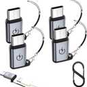 iPhone to C Adapter (4Pack),Type C Charger Connector Cable,for iPhone 16 15 14 Plus Pro Max,Samsung S24,iPad Air,Fast Charging and Data Transfer,Not for Audio/Headphones/OTG