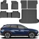Floor Mats Fit for Hyundai Tucson 2022-2025 2026 (Not for Hybrid), All Weather Floor Mat & Cargo Liner & Backrest Mat for Tucson Accessories Heavy Duty