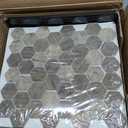 MSI Driftwood Hexagon Glass Mesh Mounted Bathroom Shower Tile Flooring, CASE