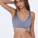 Womens Seamless Bra No Underwire Comfort Push Up Bras, Ultra Soft Wireless Training Bralette for Women T-Shirt Bra (Gray, XXXL)