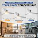 Ceiling Fans with Lights, 42 Inch Ceiling Fan with Light And Remote, 3CCT Flush Moun Low Profile Ceiling Fans, 6 Speed Noiseless LED Ceiling Fan, Advanced Nickel Ceilings Fan for Bedroom Living Room
