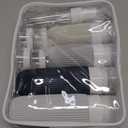 16 Pack Travel Bottles Set, TSA Approved Leak Proof Silicone Squeezable Containers for Toiletries, Refillable Travel Accessories for Conditioner, Shampoo, Lotion & Body Wash Accessories (Medium, Grey)