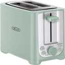 BELLA 2 Slice Toaster with Auto Shut Off - Extra Wide Slots & Removable Crumb Tray and Cancel, Defrost & Reheat Function - Toast Bread, Bagel & Waffle, Sage