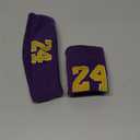 Basketball Wristbands Sweatbands Kit Sweat Bands Sweat Absorbing Head Band for Party Accessories (One Size, Purple)