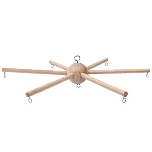 Baby Mobile Kit Frame DIY for Crib Decorative Natural Wooden Wind Chime Equipment Hanger for Infant Boy Girl Home Nursery Creative Craft Wall Balcony Hanging Toy Bell Accessories Bedroom Ceiling Decor