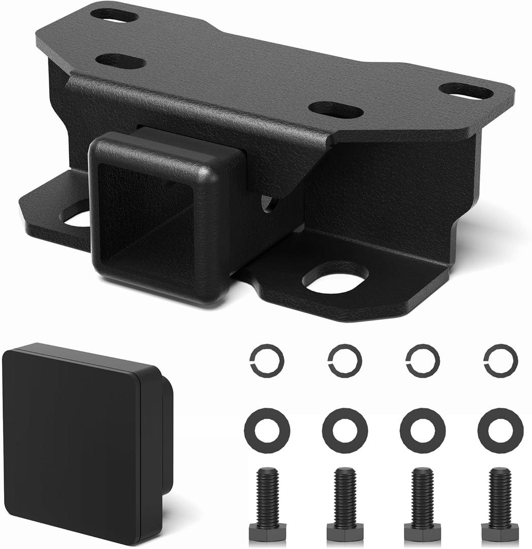 Tow Hitch Receiver Fits for Lexus GX460 2010-2024 - Class 3 Trailer Hitch with 2-Inch Receiver, Rear Bumper Towing Kit with Cover, Black Powder-Coated Steel