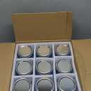 WELLIFE Wide Mouth Mason Jars, 9 Pack Blue Mason Jars 32 OZ, Mason Jar for Decor Canning & DIY Crafts, Food Storage, Fermenting, Pickling, Meal Prep