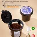 Tastyle Single Serve One Cup Coffee Maker, for K Cups and Grounds, Mini Coffee Maker with Portable Handle, 6 to 12 Oz Brew Size, for Travel, Camping, Office, RV and Dorm, 120V, Black and Gold